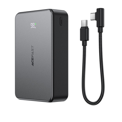 Зовнішній акумулятор ACEFAST M29-20000 22.5W fast charging power bank with cable Black Зовнішній акумулятор ACEFAST M29-20000 22.5W fast charging power bank with cable Black