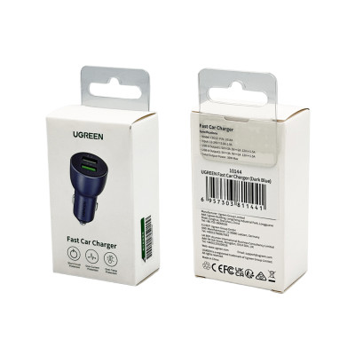 Автомобільний зарядний пристрій UGREEN CD213 Fast Car Charger (Dark Blue) (UGR-10144)