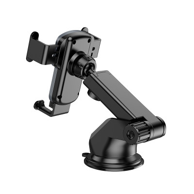 Автотримач для телефона HOCO CA104 vertical and horizontal telescopic gravity vehicle holder Black Metal Gray Автотримач для телефона HOCO CA104 vertical and horizontal telescopic gravity vehicle holder Black Metal Gray
