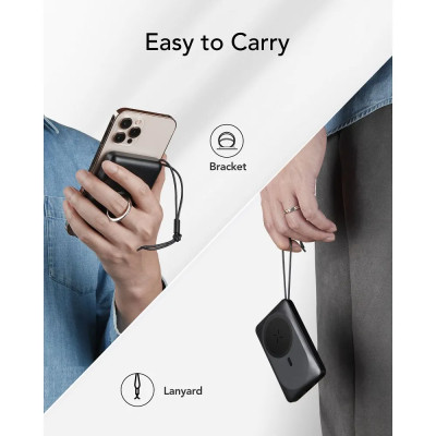 Зовнішній акумулятор VEGER 10000 mAh with wireless charging compatible with MagSafe PD QC3.0 2A 20W MagOn (VP1151 / W1151) white