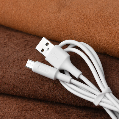 Кабель HOCO X25 USB to Micro 2A, 1m, PVC, PVC connectors, White Кабель HOCO X25 USB to Micro 2A, 1m, PVC, PVC connectors, White