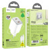 Мережевий зарядний пристрій з кабелем HOCO N42 Elogiado dual-port PD45W(2C) charger set(C to iP) White