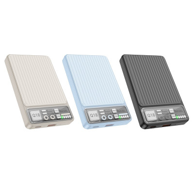 Зовнішній акумулятор HOCO Q18 Tourer 22.5W fully compatible power bank with magnetic fast charging(10000mAh) Milky White