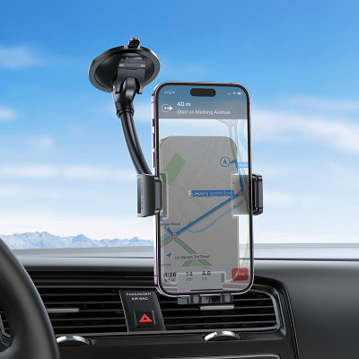 Автотримач для телефона HOCO H38 Cheetah car holder(windshield) Black Автотримач для телефона HOCO H38 Cheetah car holder(windshield) Black