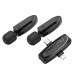 Бездротова мікрофонна система HOCO L15 Dual-mic clip-on wireless digital microphone (iP/Type-C) Black