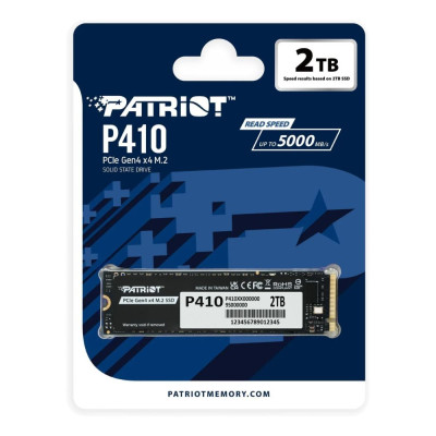 Накопичувач SSD M.2 Patriot P410 2TB NVMe 2280 PCIe Gen4 x4 5000/4500 TLC