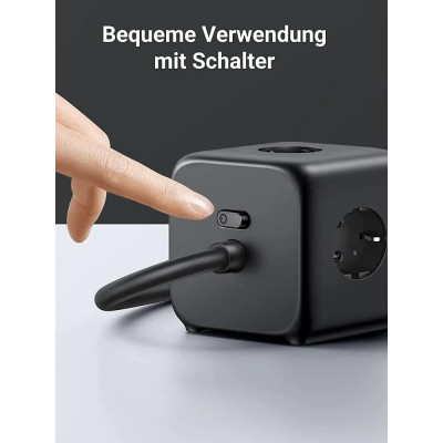 Мережевий зарядний пристрій UGREEN CD268 65W DigiNest Cube (2C2A) (UGR-60113)