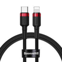 Кабель Baseus Cafule Cable Type-C to iP PD 20W 1m Red+Black Кабель Baseus Cafule Cable Type-C to iP PD 20W 1m Red+Black