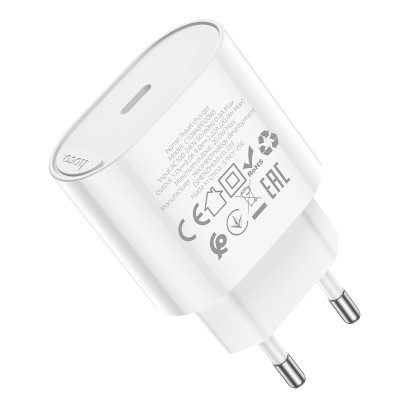 Мережевий зарядний пристрій HOCO C109A(PD20W) Fighter single port PD20W charger White Мережевий зарядний пристрій HOCO C109A(PD20W) Fighter single port PD20W charger White