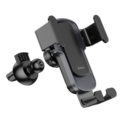 Автотримач для телефона HOCO CA103 vertical and horizontal air outlet gravity car holder Black Metal Gray Автотримач для телефона HOCO CA103 vertical and horizontal air outlet gravity car holder Black Metal Gray
