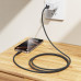 Кабель BOROFONE BX116 Certain 60W charging data cable C to C Black Кабель BOROFONE BX116 Certain 60W charging data cable C to C Black