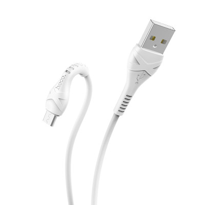 Кабель HOCO X37 USB to Micro 2.4A, 1m, PVC, PVC connectors, White Кабель HOCO X37 USB to Micro 2.4A, 1m, PVC, PVC connectors, White