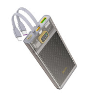 Внешний аккумулятор HOCO J104 Discovery edition 22.5W fully compatible power bank with cable(10000mAh) Gray