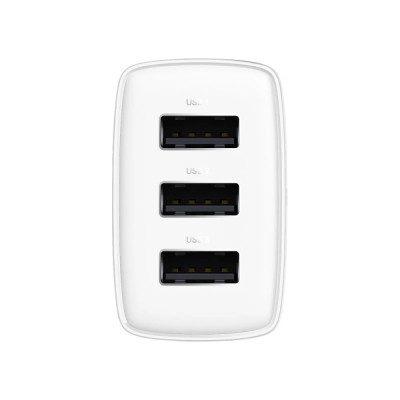 Мережевий зарядний пристрій Baseus Compact  Charger 3U 17W EU White