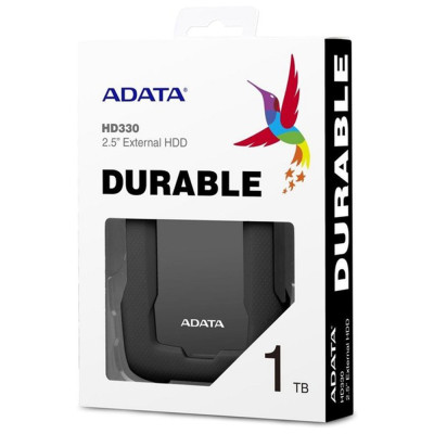 Зовнішній жорсткий диск PHD External 2.5'' ADATA USB 3.1 DashDrive Durable HD330 1TB Black Зовнішній жорсткий диск PHD External 2.5'' ADATA USB 3.1 DashDrive Durable HD330 1TB Black