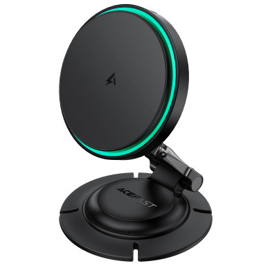 Автотримач для телефона з БЗП ACEFAST D65 magnetic folding wireless charging car holder Black