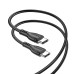 Кабель BOROFONE BX51 Triumph 60W charging data cable Type-C to Type-C Black Кабель BOROFONE BX51 Triumph 60W charging data cable Type-C to Type-C Black