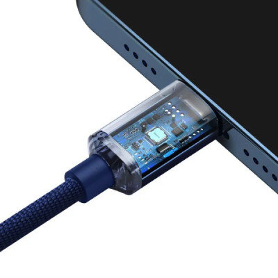 Кабель Baseus Crystal Shine Series Fast Charging Data Cable Type-C to iP 20W 1.2m Blue Кабель Baseus Crystal Shine Series Fast Charging Data Cable Type-C to iP 20W 1.2m Blue
