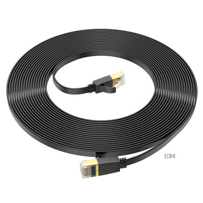 Мережевий кабель HOCO US07 General pure copper flat network cable(L=10M) Black