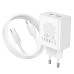 Мережевий зарядний пристрій HOCO C108A Leader PD35W dual port(2C) charger set(Type-C to Type-C) White