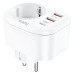 Мережевий зарядний пристрій HOCO NS3 Multifunctional socket(including 1C2A PD20W fast charge) White