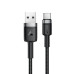 Кабель ACEFAST C22-04, USB to Type-C, 3A, 1.2m, Nylon Braid, Aluminum Alloy + TPE connectors, Black