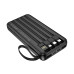 Зовнішній акумулятор BOROFONE BJ76 Smart power bank with 4 cables(10000mAh) Black