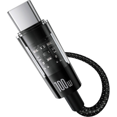 Кабель Baseus Gem Fast-Charging Data Cable USB to USB-C 100W 1m Cluster Black