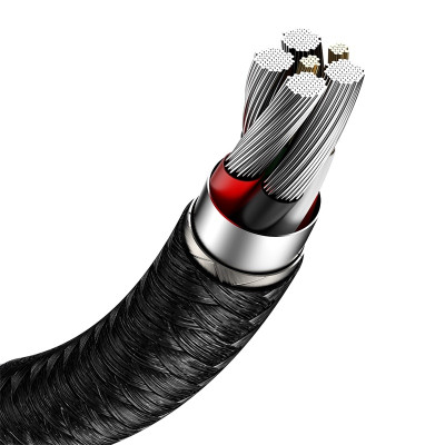 Кабель Baseus Cafule Series Metal Data Cable USB to Type-C 66W 0.25m Black Кабель Baseus Cafule Series Metal Data Cable USB to Type-C 66W 0.25m Black