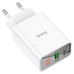 Мережевий зарядний пристрій HOCO C100A PD20W+QC3.0 charger with digital display White Мережевий зарядний пристрій HOCO C100A PD20W+QC3.0 charger with digital display White