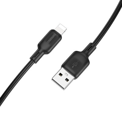 Кабель BOROFONE BX113 Lenny silicone charging data cable iP(L=1M) Black Кабель BOROFONE BX113 Lenny silicone charging data cable iP(L=1M) Black