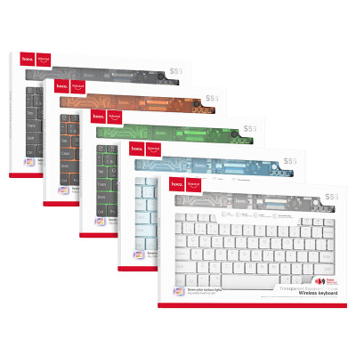 Клавіатура HOCO S55 Transparent Discovery edition wireless BT keyboard Space White Клавіатура HOCO S55 Transparent Discovery edition wireless BT keyboard Space White