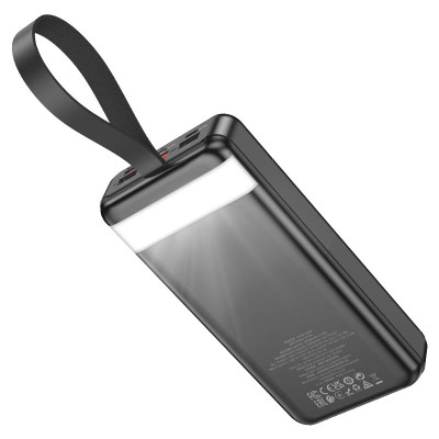Зовнішній акумулятор HOCO J123B Element 22.5W+PD20W fully compatible power bank with digital display(30000mAh) Black