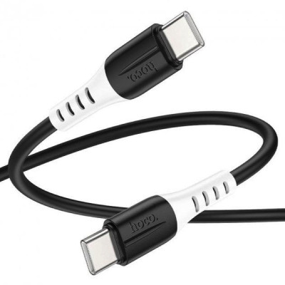 Кабель HOCO X82 Type-C to Type-C 60W, 1m, silicone, silicone connectors, Black Кабель HOCO X82 Type-C to Type-C 60W, 1m, silicone, silicone connectors, Black