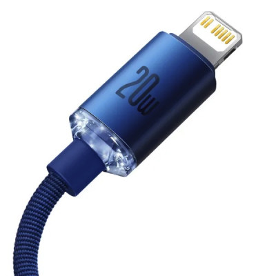 Кабель Baseus Crystal Shine Series Fast Charging Data Cable Type-C to iP 20W 1.2m Blue Кабель Baseus Crystal Shine Series Fast Charging Data Cable Type-C to iP 20W 1.2m Blue