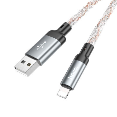 Кабель HOCO U112 Shine charging data cable for iP Gray Кабель HOCO U112 Shine charging data cable for iP Gray