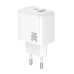Мережевий зарядний пристрій BOROFONE BAS45A Potential PD30W+QC3.0 charger(EU) White