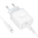 Мережевий зарядний пристрій з кабелем BOROFONE BA99A Breeze single port PD20W charger set(C to iP) White Мережевий зарядний пристрій з кабелем BOROFONE BA99A Breeze single port PD20W charger set(C to iP) White