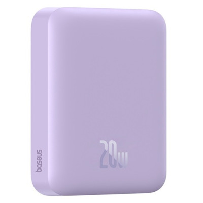 Зовнішній акумулятор Baseus Magnetic Mini Air Wireless Fast Charge Power Bank 6000mAh 20W Nebula Purple（With Simple Series Charging Cable Type-C to