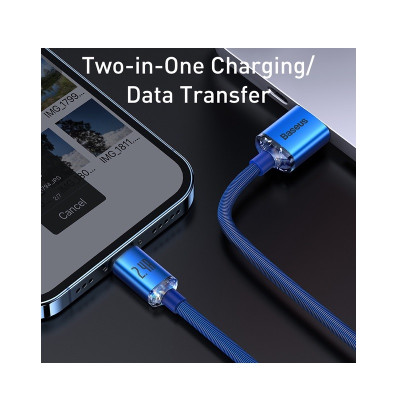 Кабель Baseus Crystal Shine Series Fast Charging Data Cable USB to iP 2.4A 1.2m Blue Кабель Baseus Crystal Shine Series Fast Charging Data Cable USB to iP 2.4A 1.2m Blue