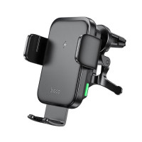 Автотримач для телефона з БЗП HOCO HW10 Jenny three-axis linkage wireless fast charging car holder(air outlet) Black Автотримач для телефона з БЗП HOCO HW10 Jenny three-axis linkage wireless fast charging car holder(air outlet) Black
