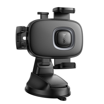 Автотримач для телефона HOCO H76 Crown one-button car holder(center console) Black Metal Gray Автотримач для телефона HOCO H76 Crown one-button car holder(center console) Black Metal Gray