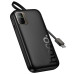 Зовнішній акумулятор HOCO Q51 Key PD20W power bank with telescopic cable(10000mAh) Black
