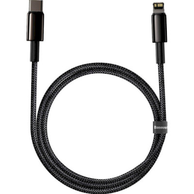 Кабель Baseus Tungsten Gold Fast Charging Data Cable Type-C to iP PD 20W 1m Black Кабель Baseus Tungsten Gold Fast Charging Data Cable Type-C to iP PD 20W 1m Black