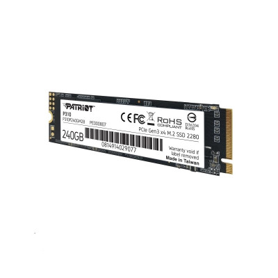 Накопичувач SSD M.2 Patriot P310 240GB NVMe 2280 PCIe 3.0 3D TLC