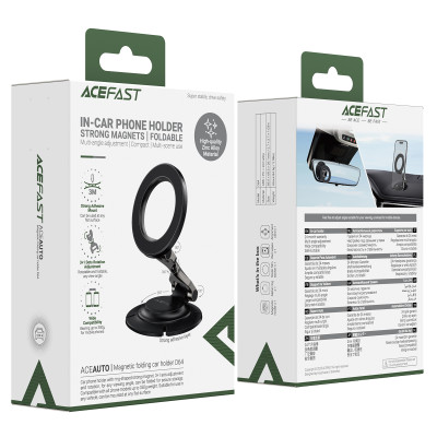 Автотримач для телефона ACEFAST D64 magnetic folding car holder, Black