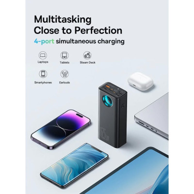 Зовнішній акумулятор Baseus Amblight Digital Display Fast Charge Power Bank 26800mAh 65W Cluster Black