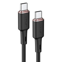 Кабель ACEFAST C2-03 Type-C to Type-C 3A, 60W, 1.2m, silicone, zinc connectors, Black Кабель ACEFAST C2-03 Type-C to Type-C 3A, 60W, 1.2m, silicone, zinc connectors, Black