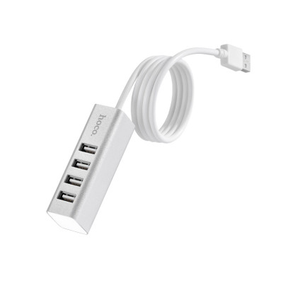 USB-хаб HOCO HB1 4USB Line machine Silver