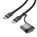 Кабель ACEFAST C22-05 USB-C to USB-C / magnetic aluminum alloy charging data cable Black